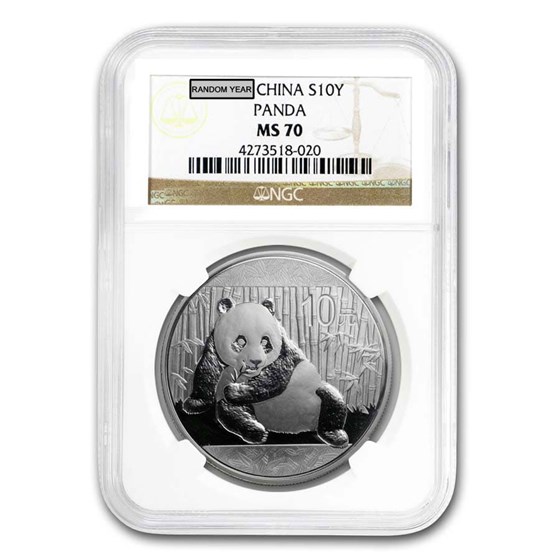 China 1 oz Silver Panda MS-70 NGC (Random Year) China 1 oz Silver Panda MS-70 NGC (Random Year)